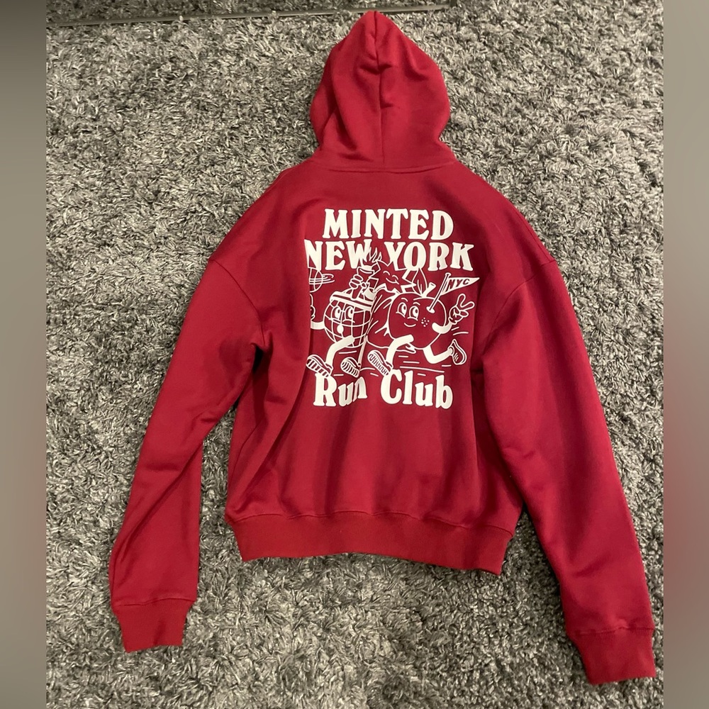 Red Minted New York sweatshirt / hoodie (medium)